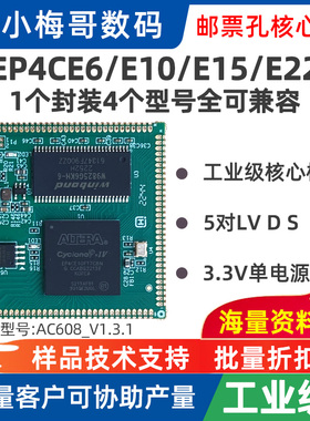 小梅哥AC608AlteraFPGAEP4CE22 EP4CE10核心板开发板工业级邮票孔