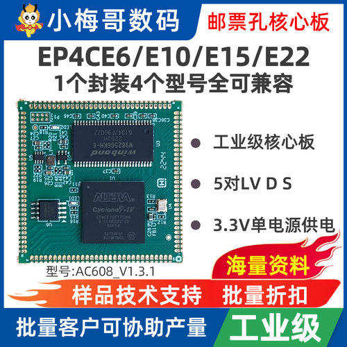 小梅哥AlteraFPGA核心板邮票孔