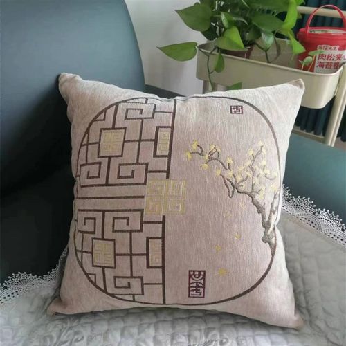 简约正方形沙发抱枕车载办公室靠垫套子可拆洗不含芯椅靠腰枕4550