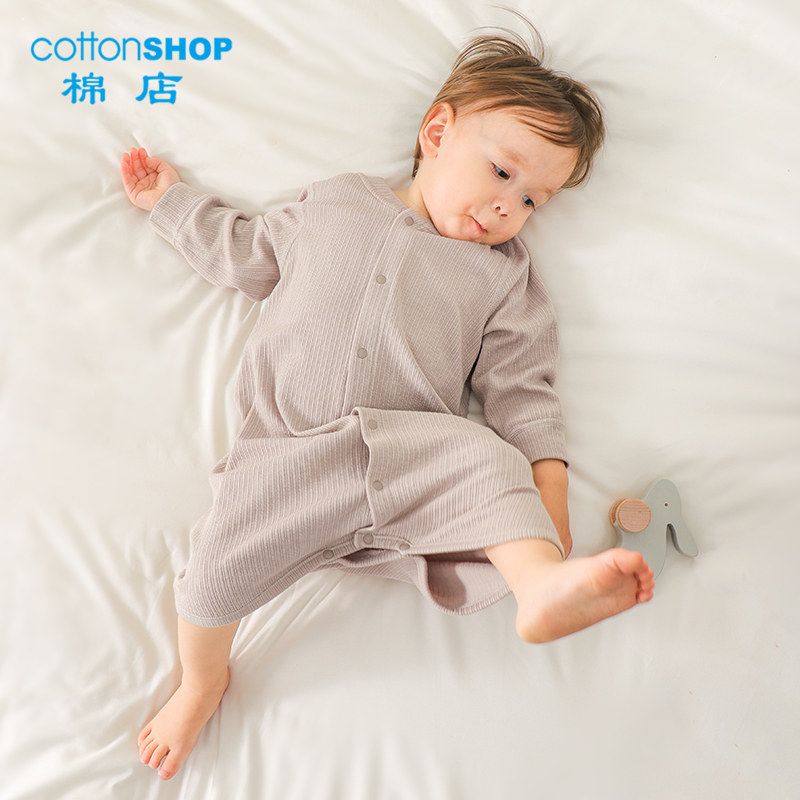 棉店男女宝宝睡袍春秋薄款儿童家居服睡裙冬薄绒保暖婴儿防踢睡衣