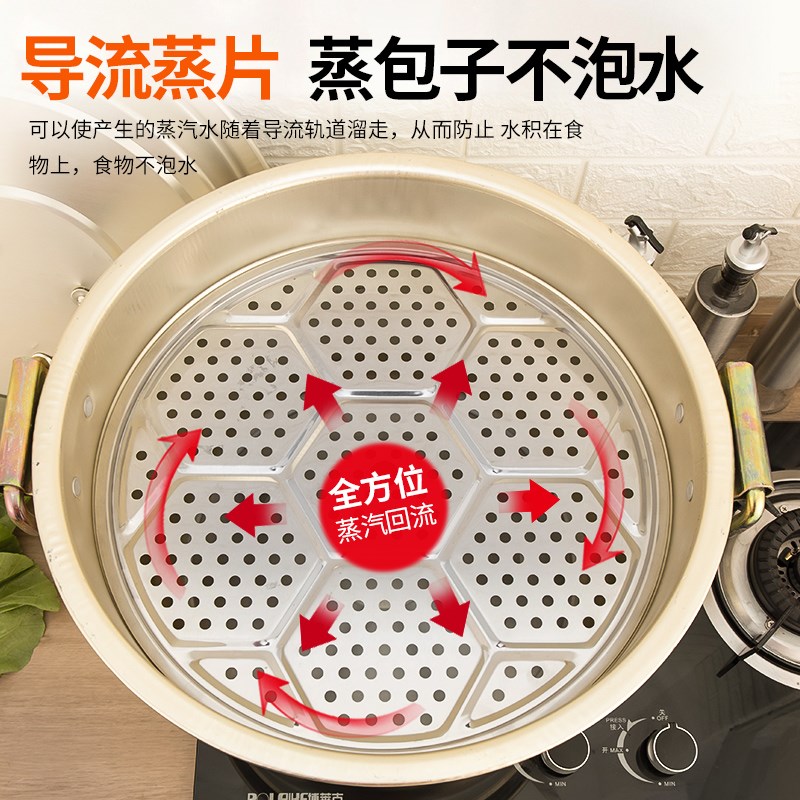 老式加厚铝锅商用大容量超大号家用铝汤锅蒸锅烧水锅卤锅双耳大锅