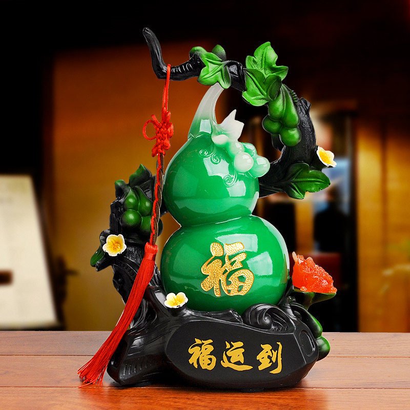 中式保平安招财葫芦家里玄关电视柜两边酒柜家居装饰品摆件工艺品