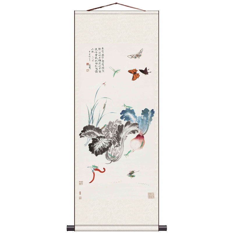 于飞丝绢画国画名家字画客厅书法背景房间新中式花鸟茶楼挂画