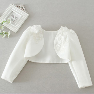 女童配裙子的小外套花童婚纱公主裙外搭小披肩斗篷儿童礼服裙春秋