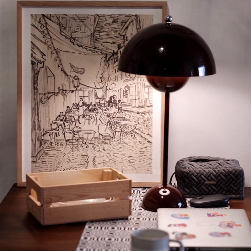 梵高复古抽象素描手稿星空咖啡馆装饰画客厅卧室床头挂画定制画芯