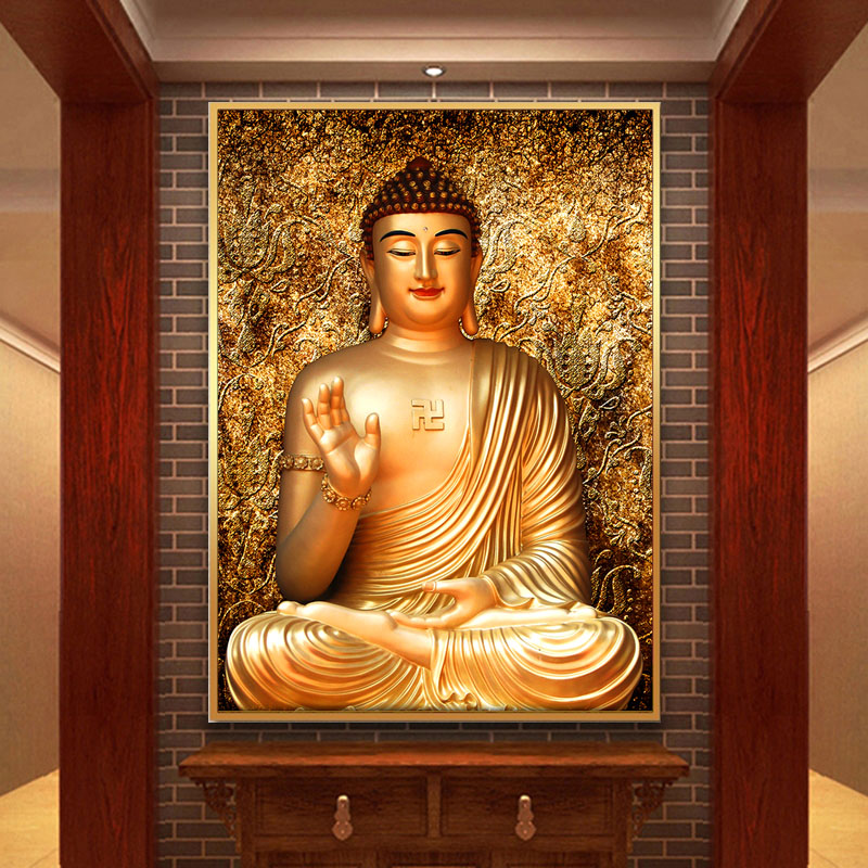 佛像挂画合集释迦牟尼画像西方三圣阿弥陀佛弥勒文殊普贤地藏菩萨