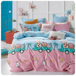 新款 全棉儿童单人床单单件宿舍上下铺卡通纯棉1.5米床2.0m床