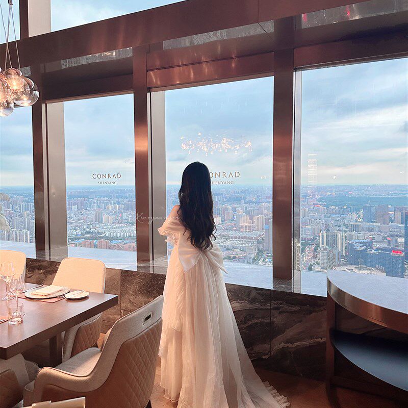 法式气质海边度假长裙超长连衣裙仙女生日小礼服成人礼礼服宴会裙