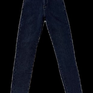 高腰加绒加厚小脚牛仔裤女2024秋冬新款羊羔毛小个子显瘦铅笔裤子