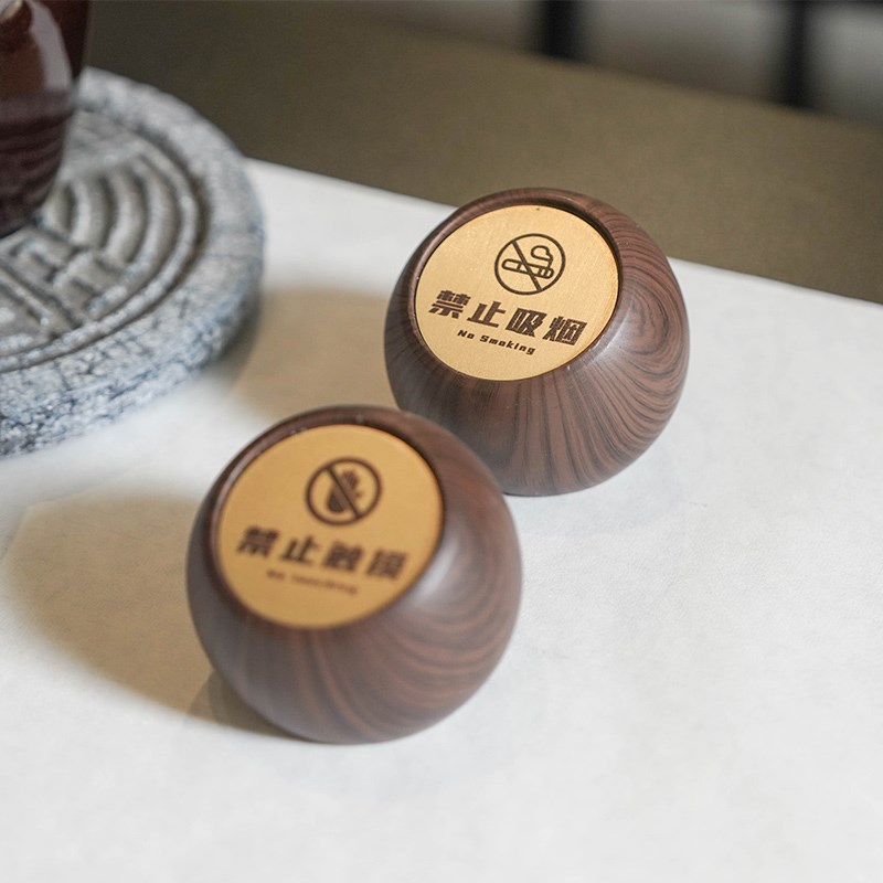 黄铜高档请勿吸烟桌面提示牌 立式酒店宾馆禁烟台牌禁止触摸抽烟