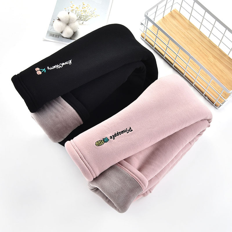 女童棉裤加绒加厚儿童打底裤宝宝保暖裤中小童三层外穿长裤