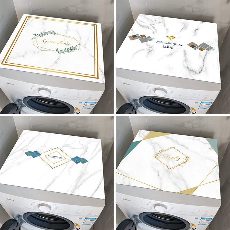 滚筒洗衣机盖巾防水垫子防晒盖布卡通床头柜罩pvc桌布冰箱防尘罩