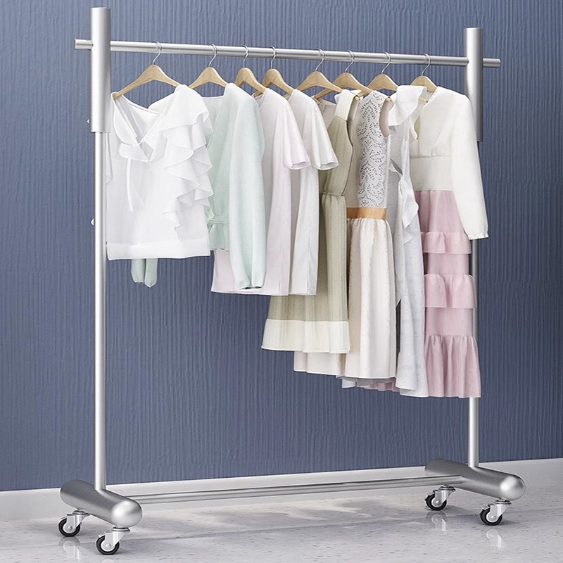 服装店展示架落地式挂衣杆简约移动陈列童装专用龙门架直播中岛架