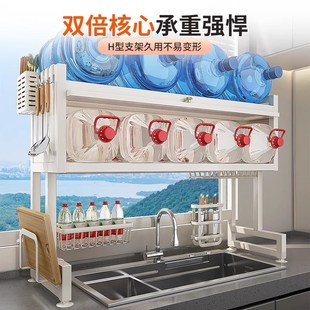 厨房加厚水槽置物架家用洗碗槽水池防尘柜碗碟收纳架多功能沥水架