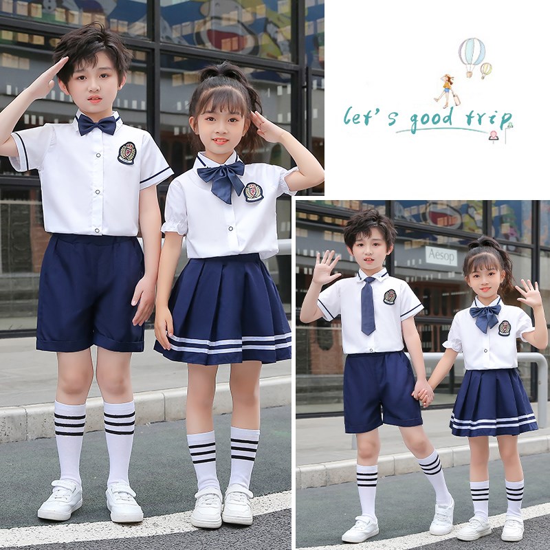 幼儿园园服夏装时尚合唱服儿童校服套装小学生班服夏季毕业照演出