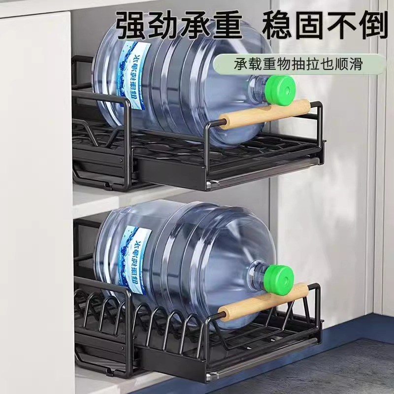 厨房碗碟收纳架橱柜内置物架抽屉式拉篮抽拉碗篮放碗盘沥水碗架子