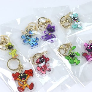 波比游戏时间第3季恐怖微笑小动物亚克力钥匙扣瞌睡猫橙狗挂件