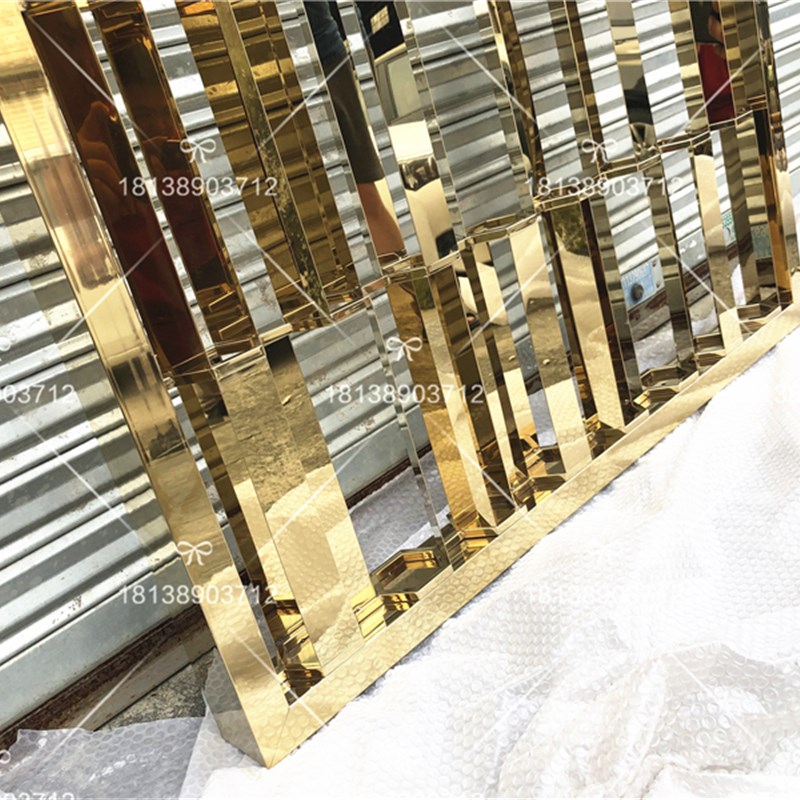 不锈钢屏风隔断金属玫瑰金镂空雕花玄关酒店花格欧式客厅屏风定制