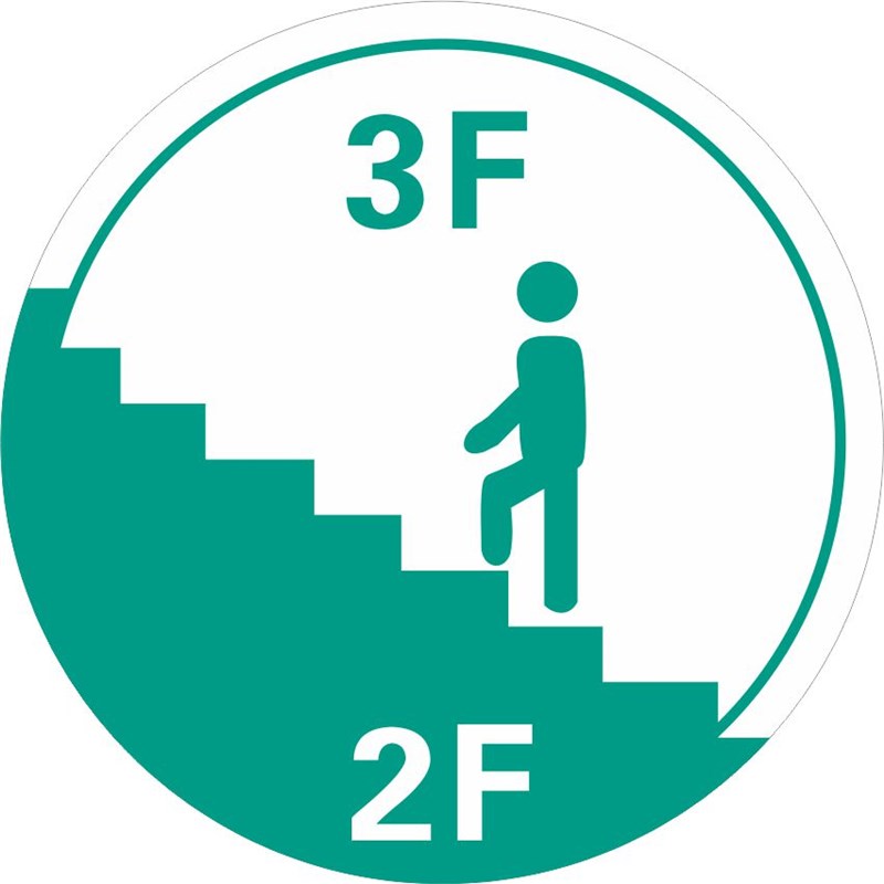 圆形一二三四五六楼层号定做楼梯间楼层号码牌标贴上下楼梯握紧扶