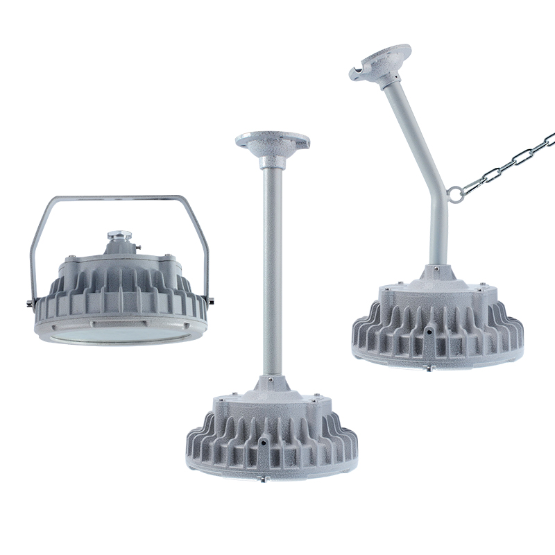 led防爆灯50W70W吊杆式防水防腐圆形工厂灯 100W免维护隔爆吸顶灯