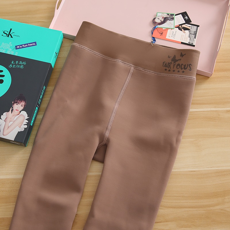 唐嫣代言SK9933水光透肤裤冬季女加厚加绒打底裤压力瘦腿保暖裤子