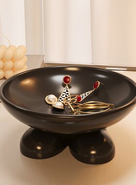 玄关钥匙收纳脚丫摆件家居入户进门口放鞋柜盒置物架的装饰品托盘