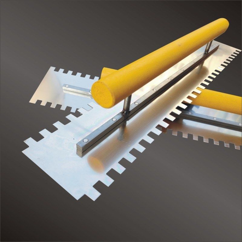 不锈钢大抹子瓷砖锯齿泥工大板刮刀瓷砖胶薄贴刮浆拉槽工具神器