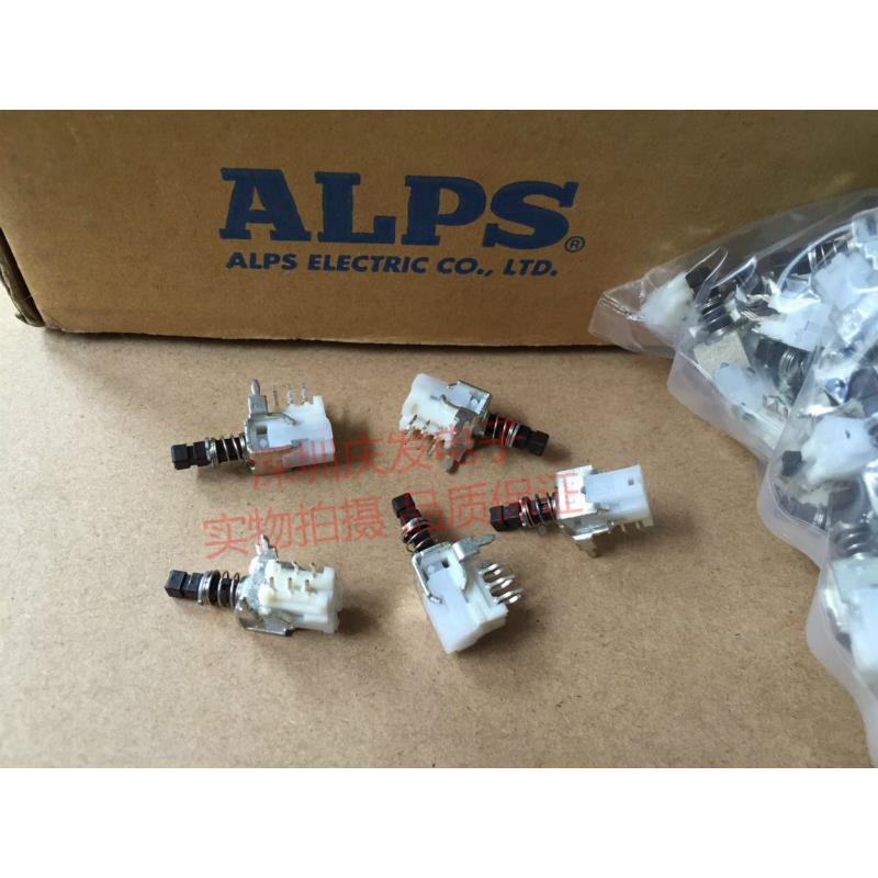 日本ALPS 按钮开关2*3双排6脚琴键无锁开关自弹复位长26MM带支架