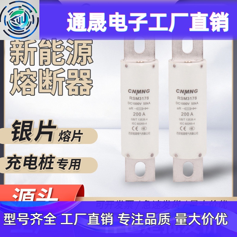 充电桩熔断器RSM3178(RS309)/DC1000V200A新能源电动汽车直流FWP