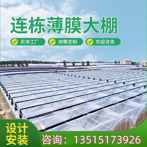 蔬菜大棚遮阳大棚连体薄膜骨架蔬菜养殖花卉育苗连栋温室智能温室