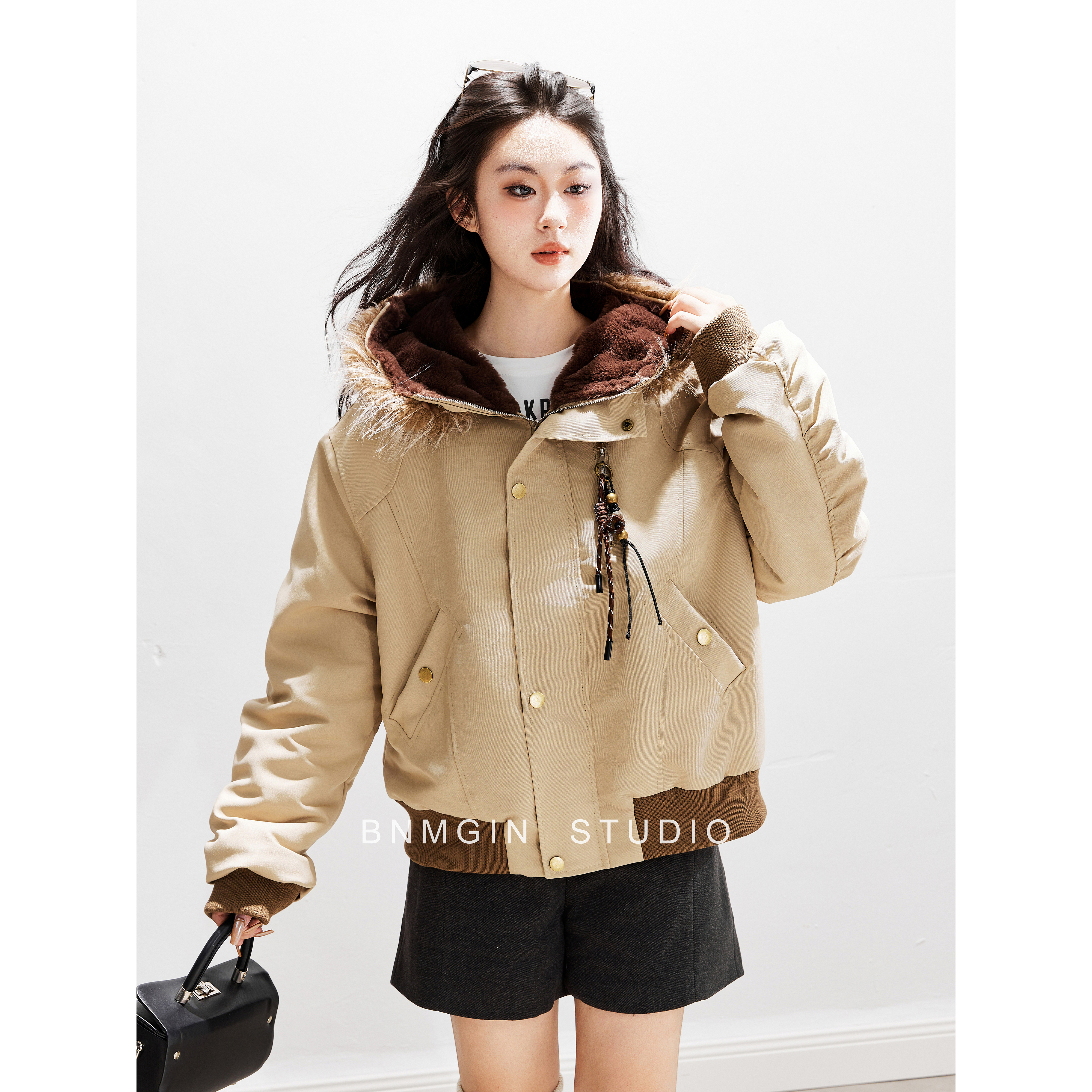 BNMGIN冬款夹棉加厚保暖棉服外套