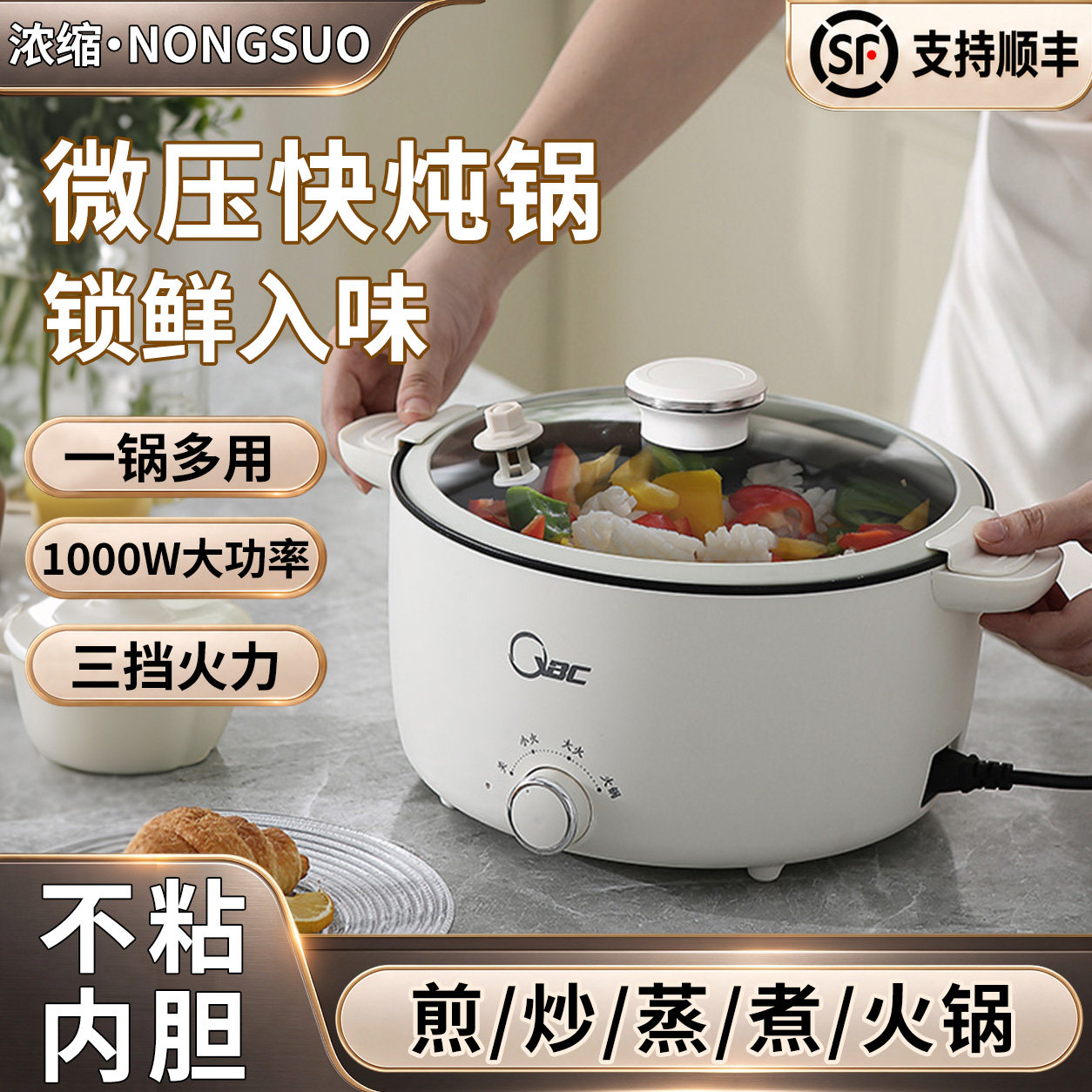 电炖锅不粘内胆煲汤锅家用插电