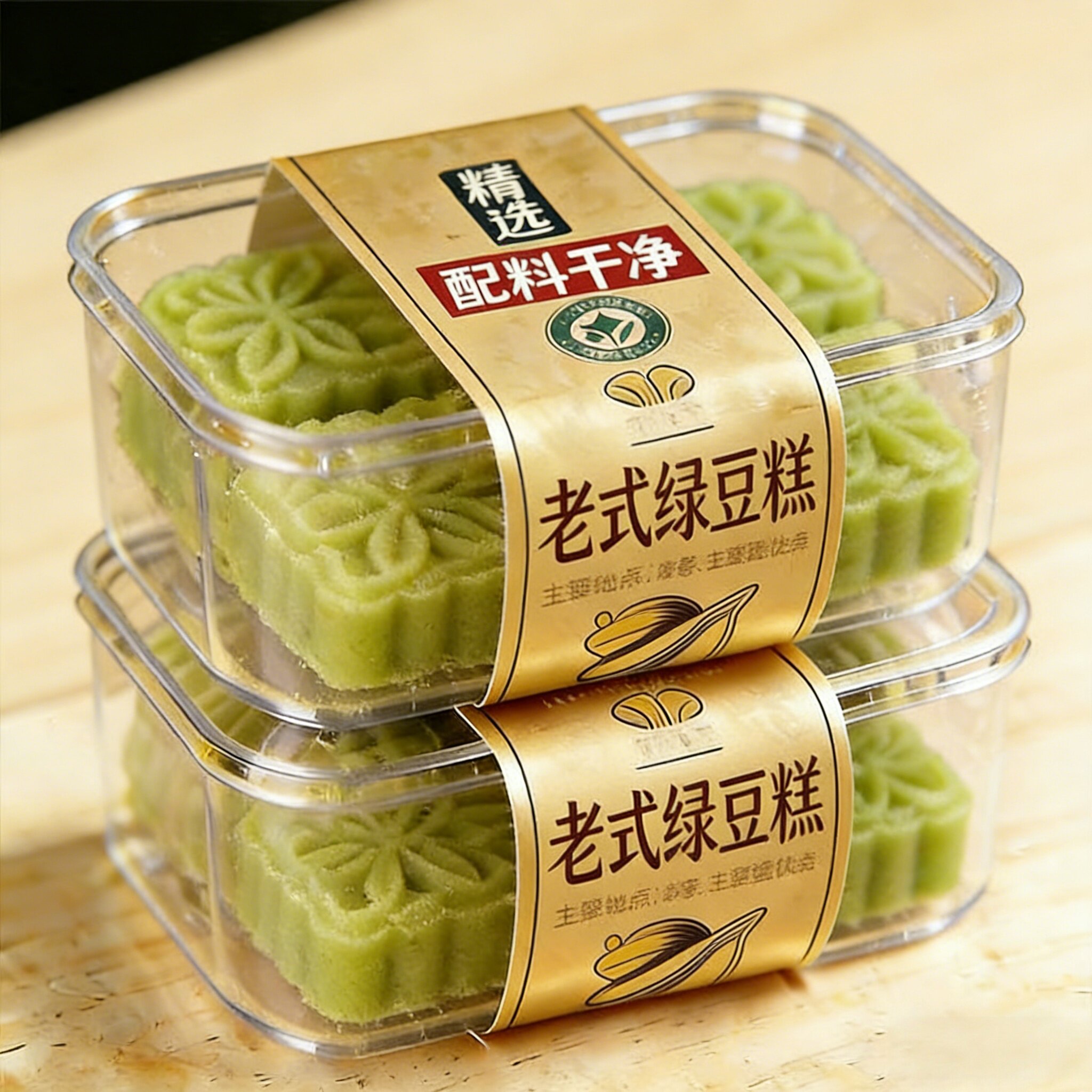 传统绿豆糕湖北武汉特产正宗老字号绿豆糕传统糕点老式点心纯手工