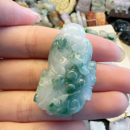 天然翡翠飘花百财