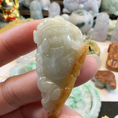 送证书天然翡翠A货特色小财神