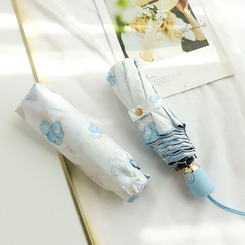 全自动三折黑胶防晒晴雨t两用伞小清新黑胶防晒防紫外线女神太阳,居家日用,伞,淘宝优惠券,粉丝福利购,淘宝优惠卷