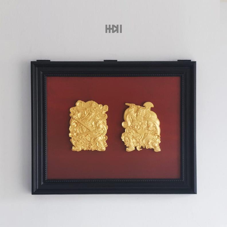一加一|《门神》液压杆电表箱电表盒遮挡水泥立体浮雕雕塑装饰画图片