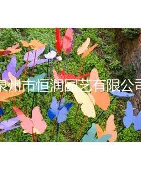 园林装饰铁艺仿真蝴蝶插件动物摆件花园公园户外景观雕塑