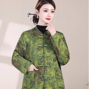 25冬季妈妈装新中式国风加棉加厚外套气质百搭保暖棉衣