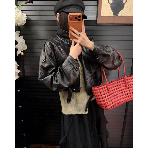 2026春季新款韩版宽松显瘦百搭短款皮衣外套女B2818