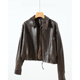 油蜡羊皮真皮皮衣女短款 2025秋冬新款 小个子皮夹克外套B1361