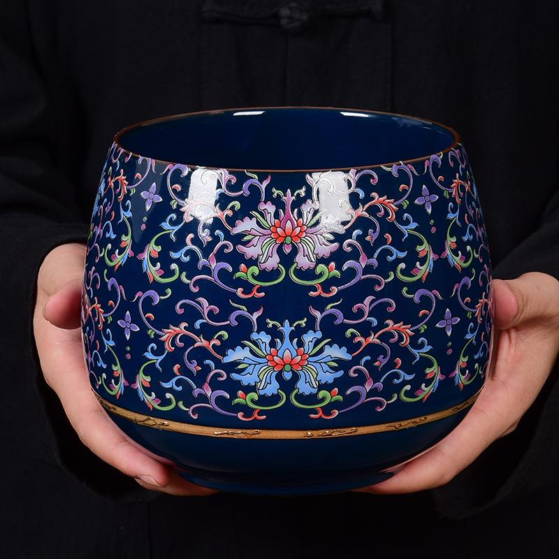 大号陶瓷茶洗家用茶渣缸 水盂建水茶水缸废水桶 功夫茶道配件杯洗