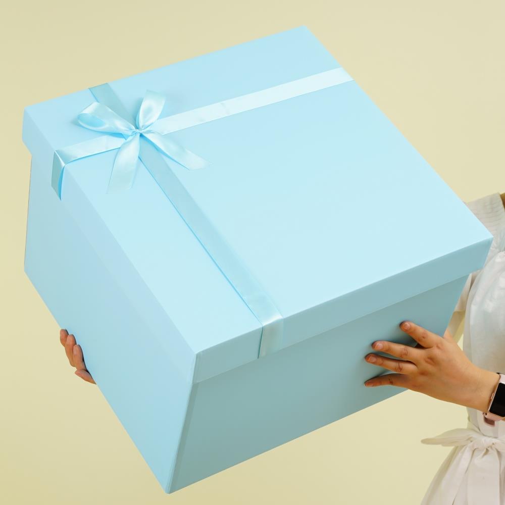 超大号礼物盒送男女友惊喜礼品盒空盒子仪式感生日礼盒蓝色包装盒