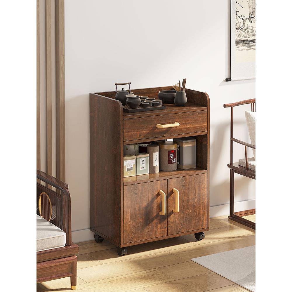 茶水柜办公室茶叶柜置物架家用餐边柜移动边几储物柜茶具收纳柜子