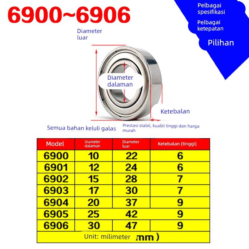 薄壁微型深沟球高速小轴承6900 6901 6902 6903 6904 6905 6906