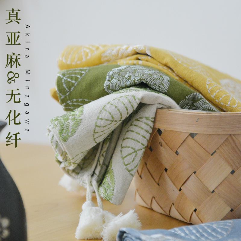 棉麻桌旗原木风电视柜长条桌布五斗柜盖布茶席亚麻茶桌垫布艺茶旗