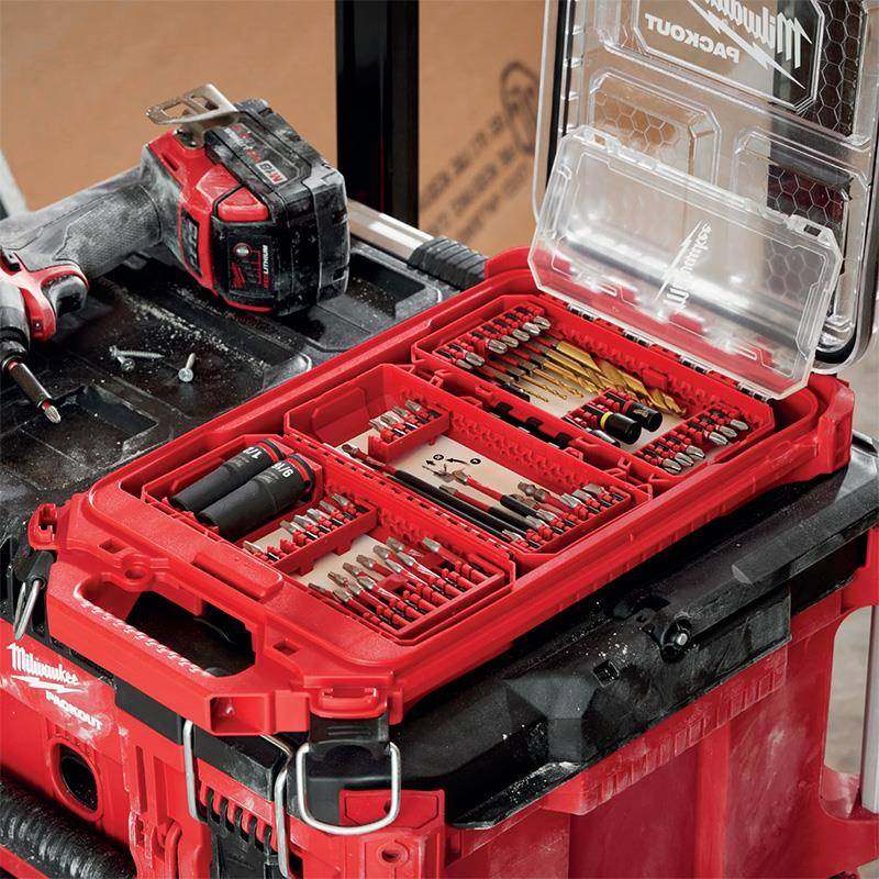 美沃奇零件收纳盒Milwaukee PACKOUT嵌入钻头批头架卡条米沃奇