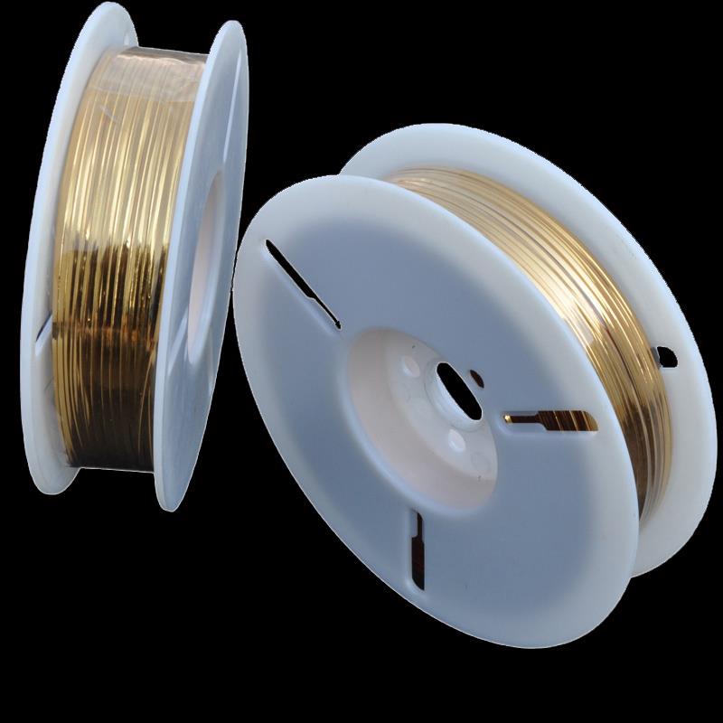 大卷金色银色扎线足数1000米 机打专用铁芯金属扎丝 面包袋口扎绳