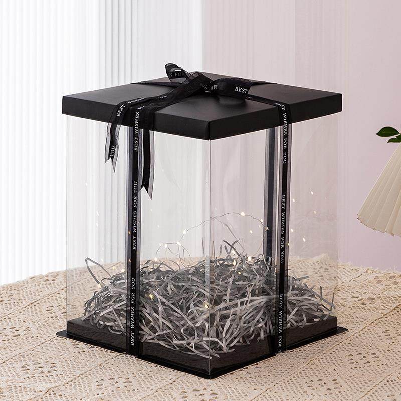 礼物盒高级感男女生空盒子透明礼盒生日鞋盒玩偶包装盒大号礼品盒