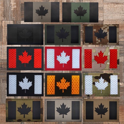 Canada加拿大旗帜IR反光魔术贴徽章国旗臂章战术背心士气章背包贴
